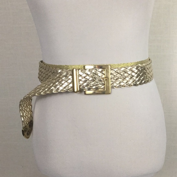 Vintage Accessories - Vintage gold braided belt - wow!